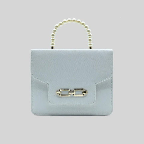 Lustre Pearl Tote – Elegant White Handbag