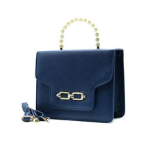 Lustre Pearl Tote – Chic Navy Blue Handbag